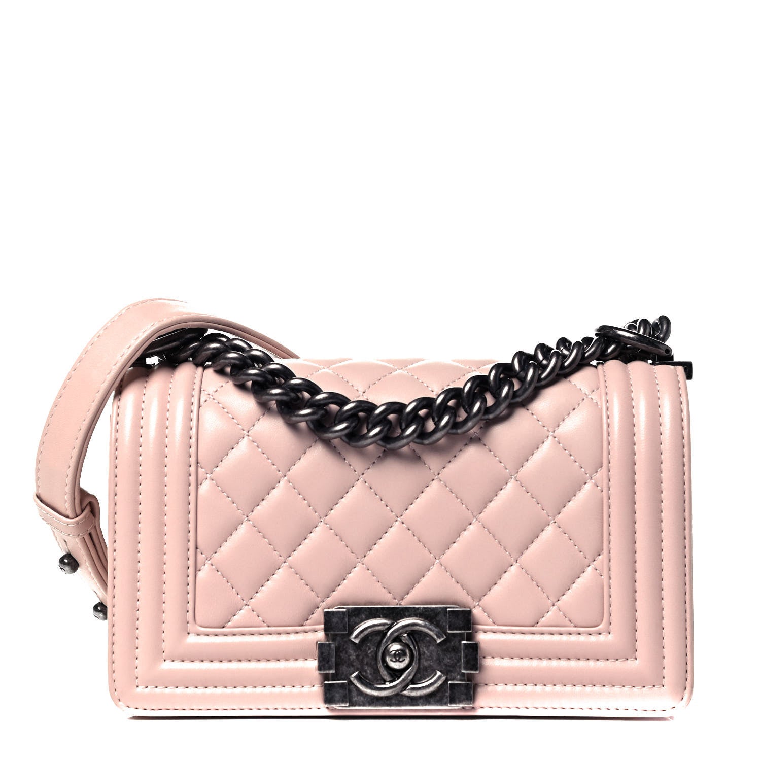 Chanel Lambskin Quilted Small Boy Flap Light Pink 1 of 8