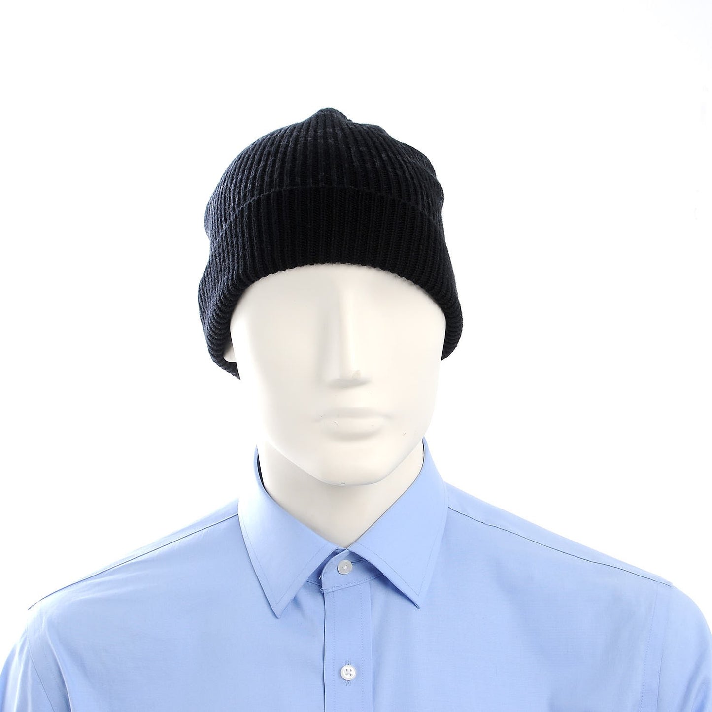 Wool GG Monogram Beanie Hat Black