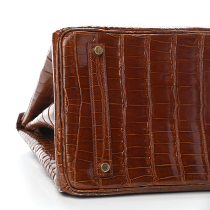 Hermes Shiny Porosus Crocodile Birkin 35 Etrusque 33 of 35