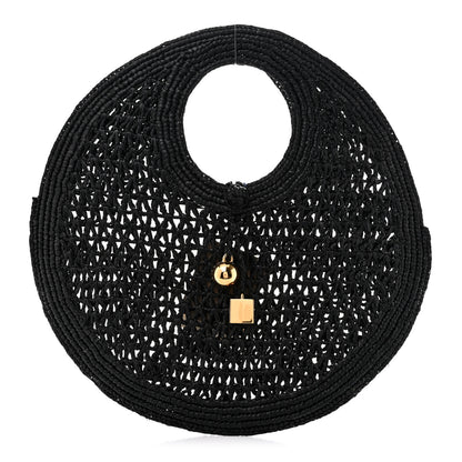 Jacquemus Raffia Le Petite Rond Spiaggia Handbag Black 1 of 10