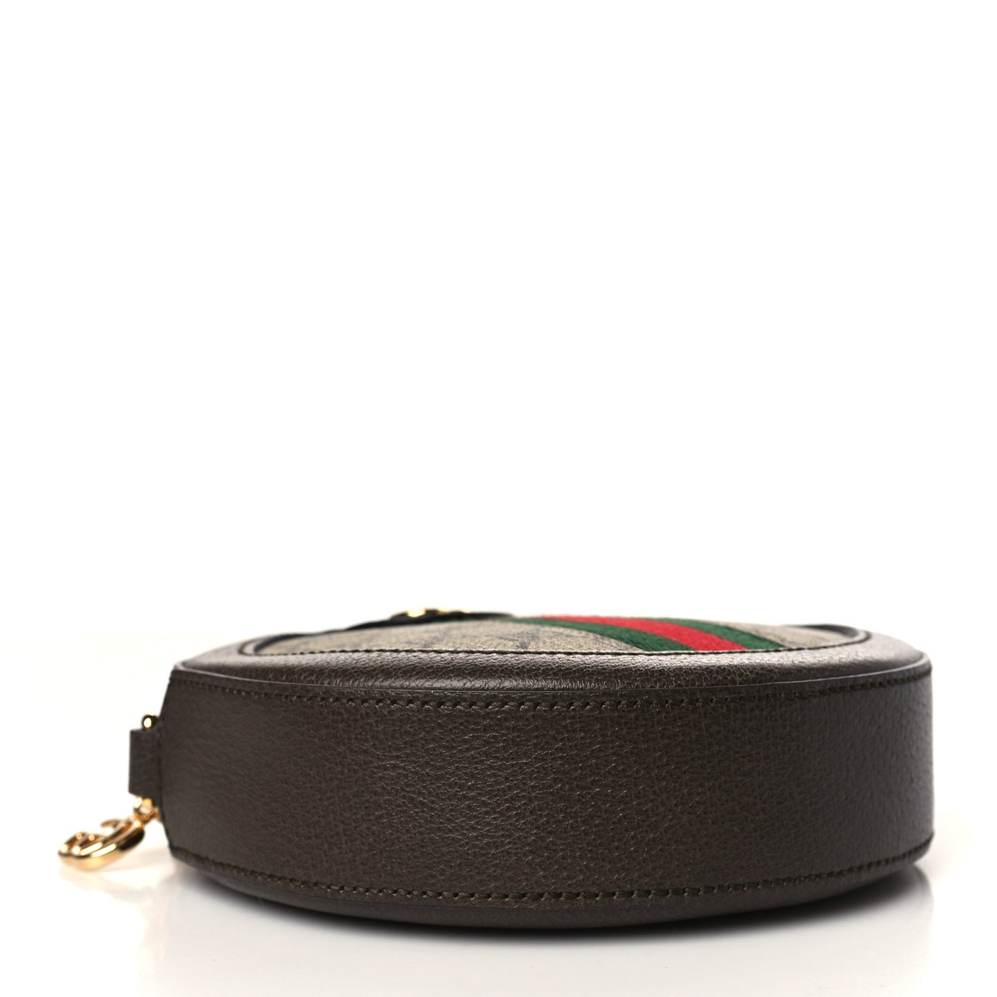 GG Supreme Monogram Web Mini Ophidia Round Shoulder Bag Brown