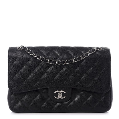 Chanel Caviar Quilted Jumbo Double Flap Black 1 of 8