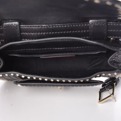 Valentino Garavani Lambskin ZiggyStud Rockstud Convertible Crossbody Belt Bag Black 6 of 12