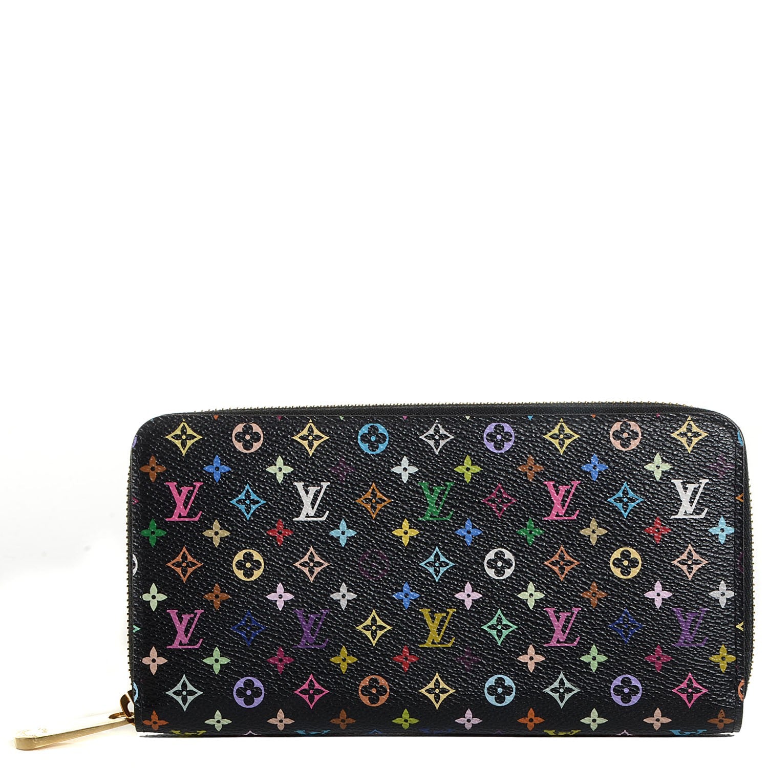 Louis Vuitton Monogram Multicolor Zippy Wallet Black Grenade 1 of 8