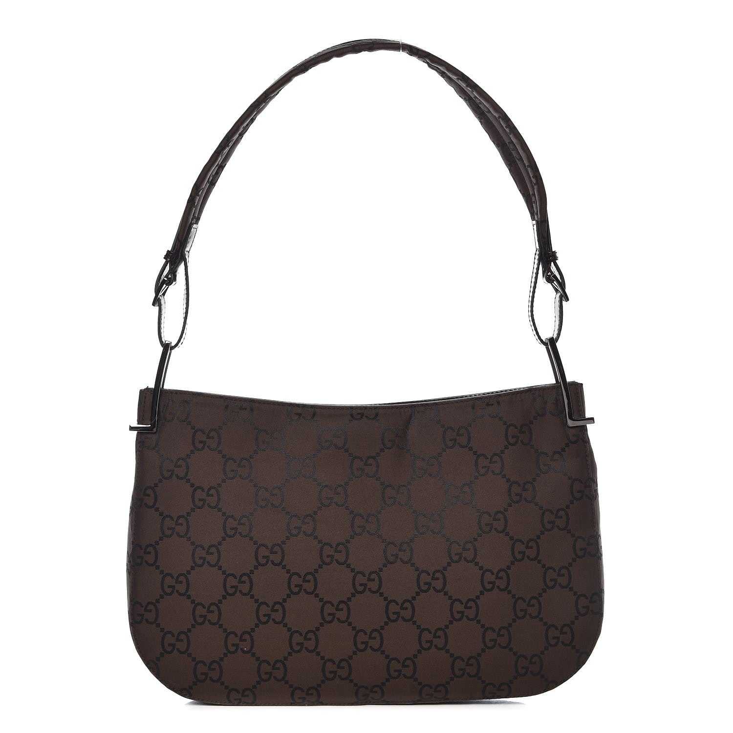 Gucci Nylon Monogram Shoulder Bag Brown 1 of 9
