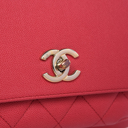 Chanel Caviar Quilted Mini Business Affinity Flap Red 8 of 8