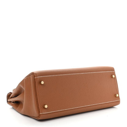 Hermes Togo Kelly Retourne 32 Gold 3 of 10