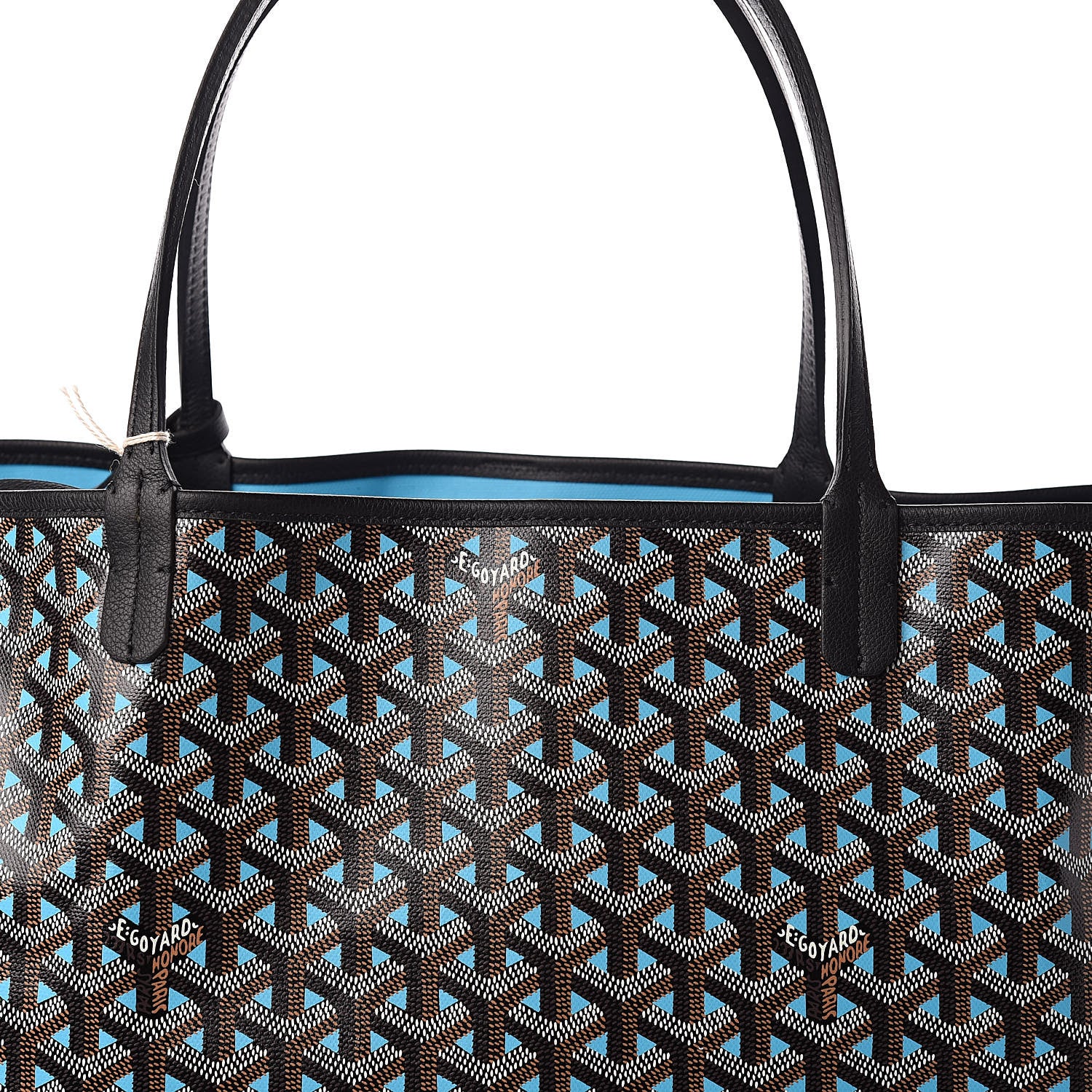 Goyard Goyardine Saint Louis Claire Voie GM Black Blue 10 of 10