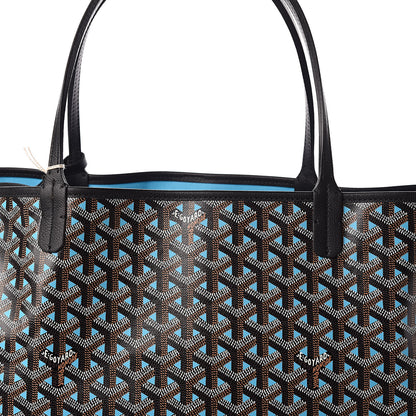 Goyard Goyardine Saint Louis Claire Voie GM Black Blue 10 of 10