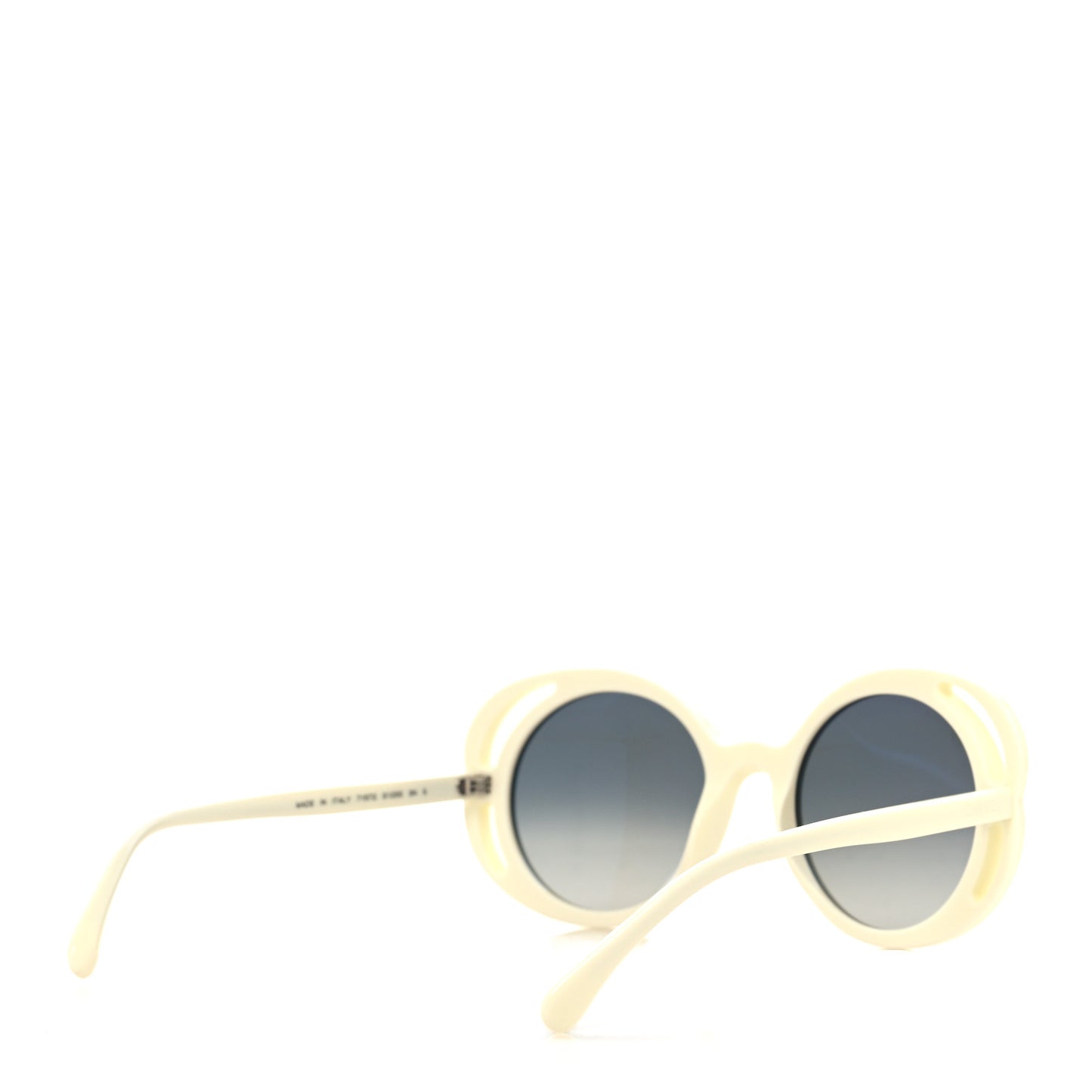 Acetate Round Sunglasses 71572A White