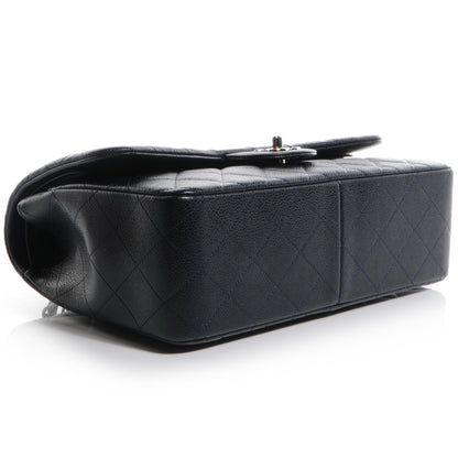Chanel Caviar Jumbo Double Flap Navy Blue 4 of 9