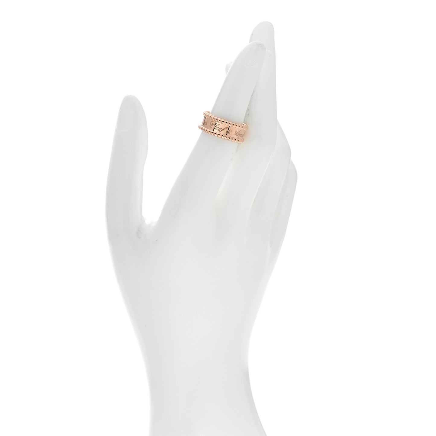 18K Rose Gold Perlee Signature Ring 50 5.25