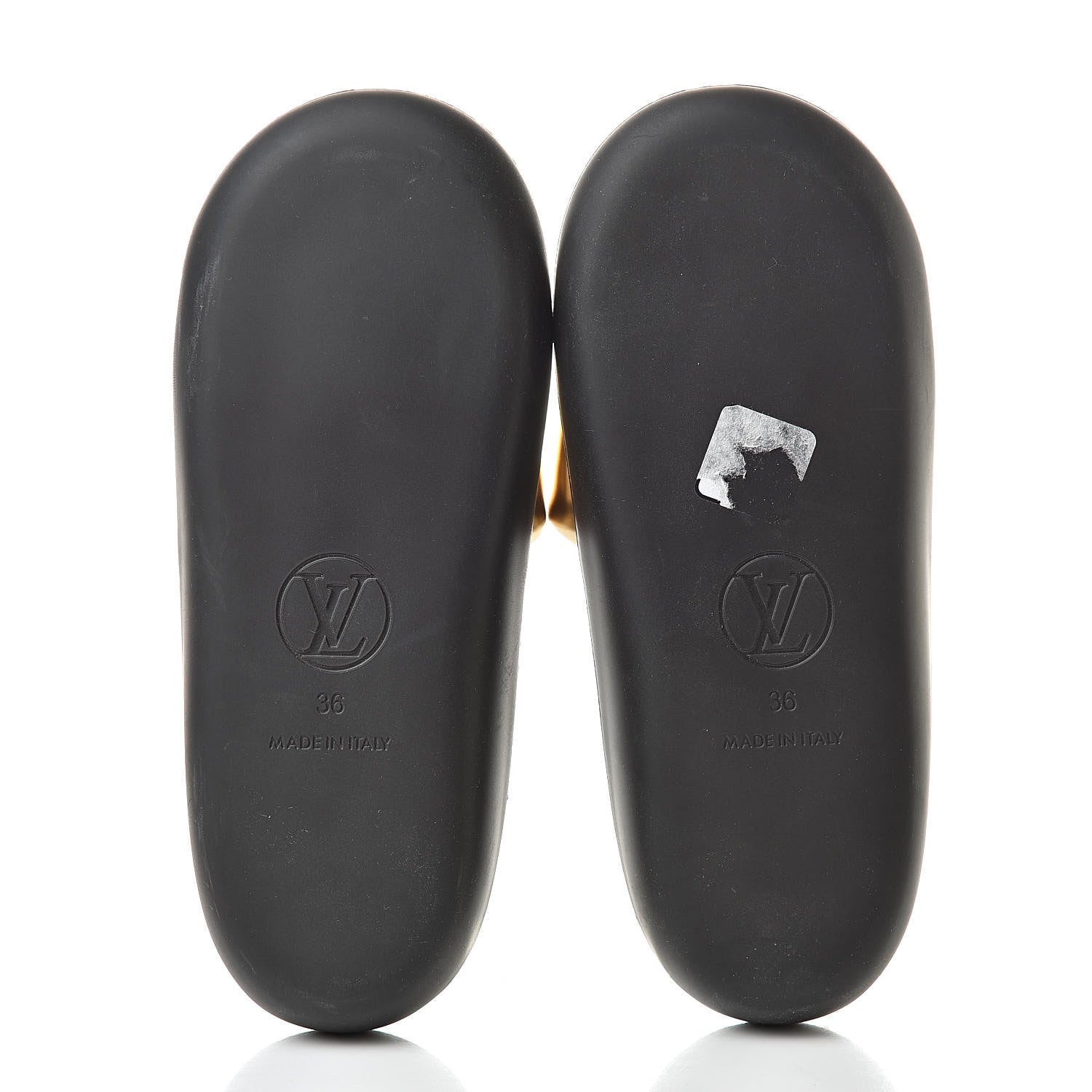 Louis Vuitton Metallic Calfskin Sunbath Slide Sandals 36 Gold 5 of 8