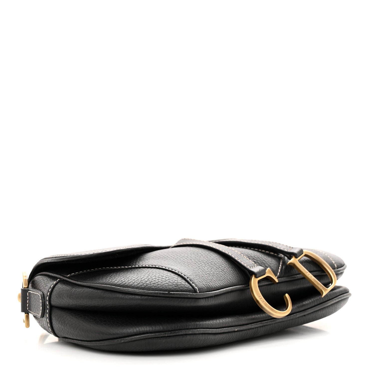 Christian Dior Calfskin Double Saddle Bag Black 4 of 11