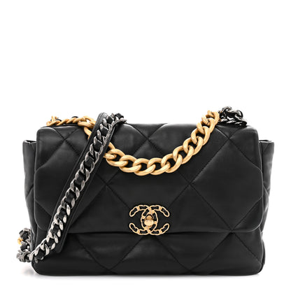 Chanel Lambskin Quilted Large Chanel 19 Flap Black 1 of 11
