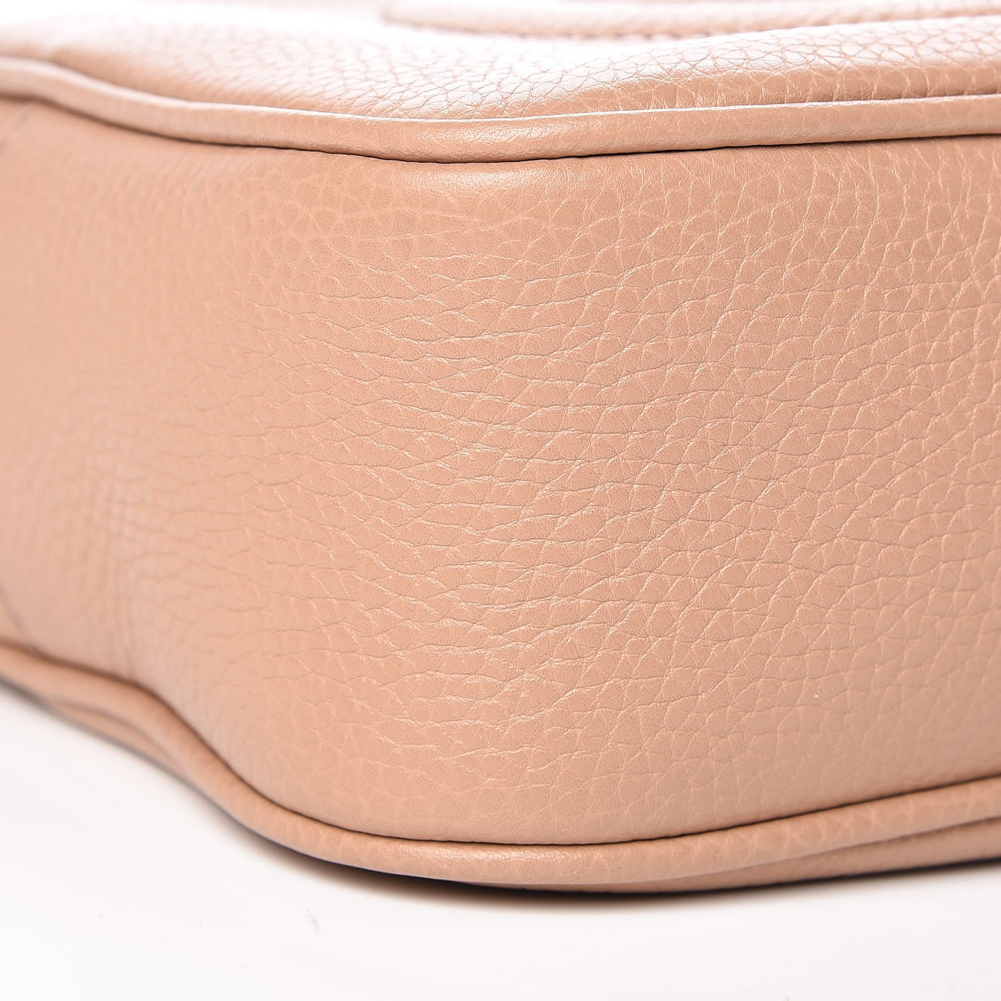 Pebbled Calfskin Small Soho Disco Bag Rose Beige