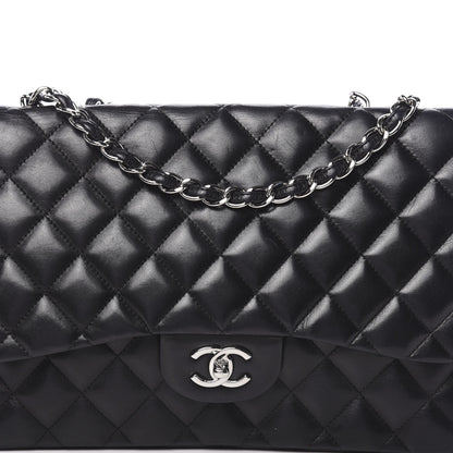 Chanel Lambskin Quilted Jumbo Single Flap Black 13 of 13