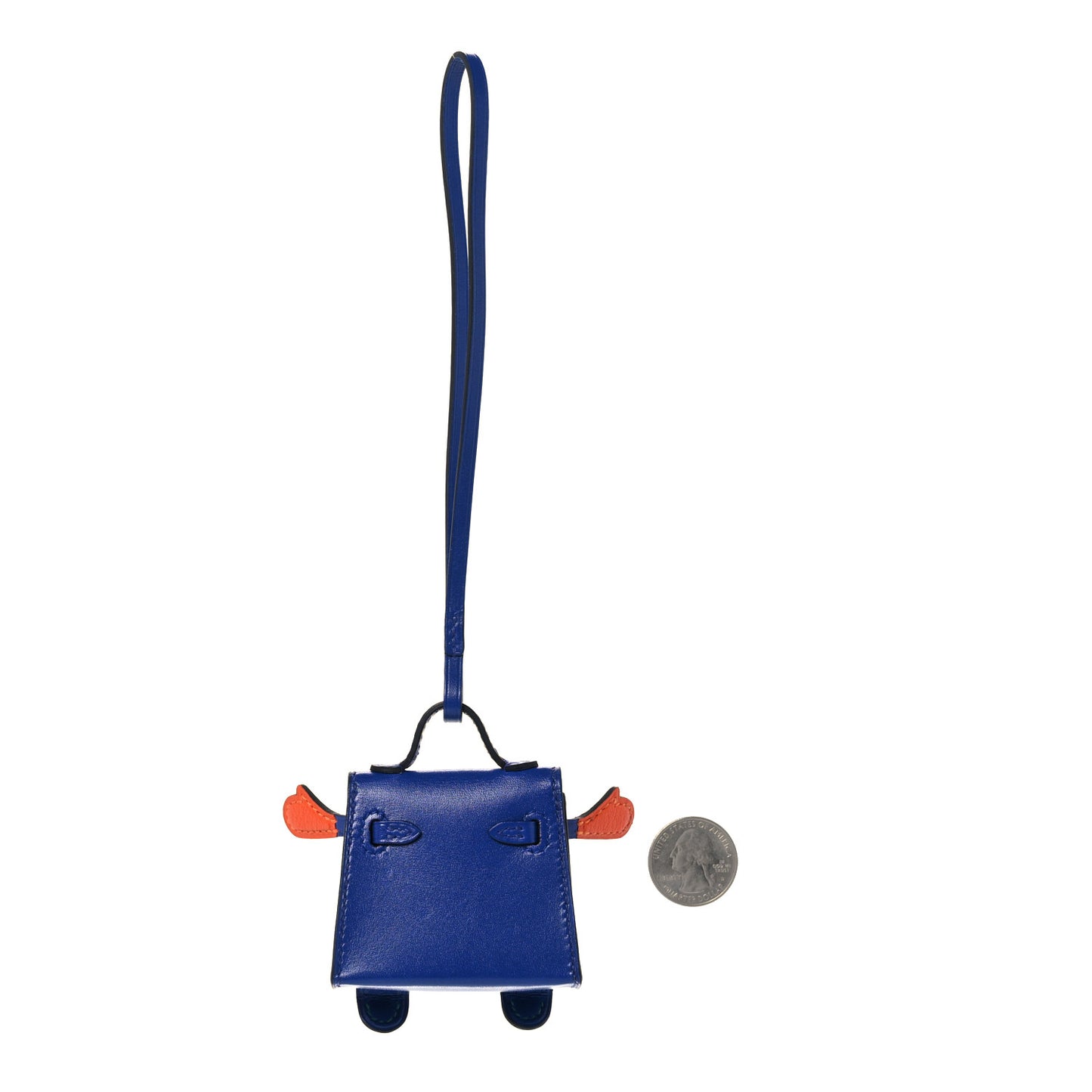 Tadelakt Chevre Mysore Kelly Quelle Idole Bag Charm Bleu Electrique Feu Jaune De Naples Vert Verone