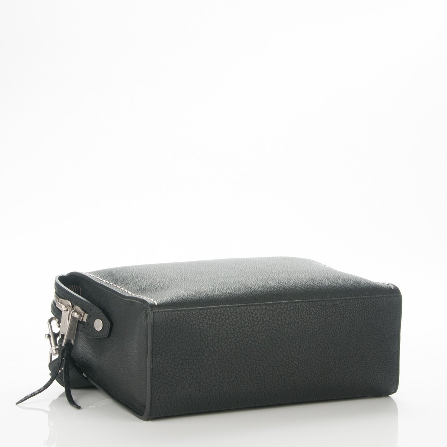 Calfskin Romano Selleria Messenger Bag Black
