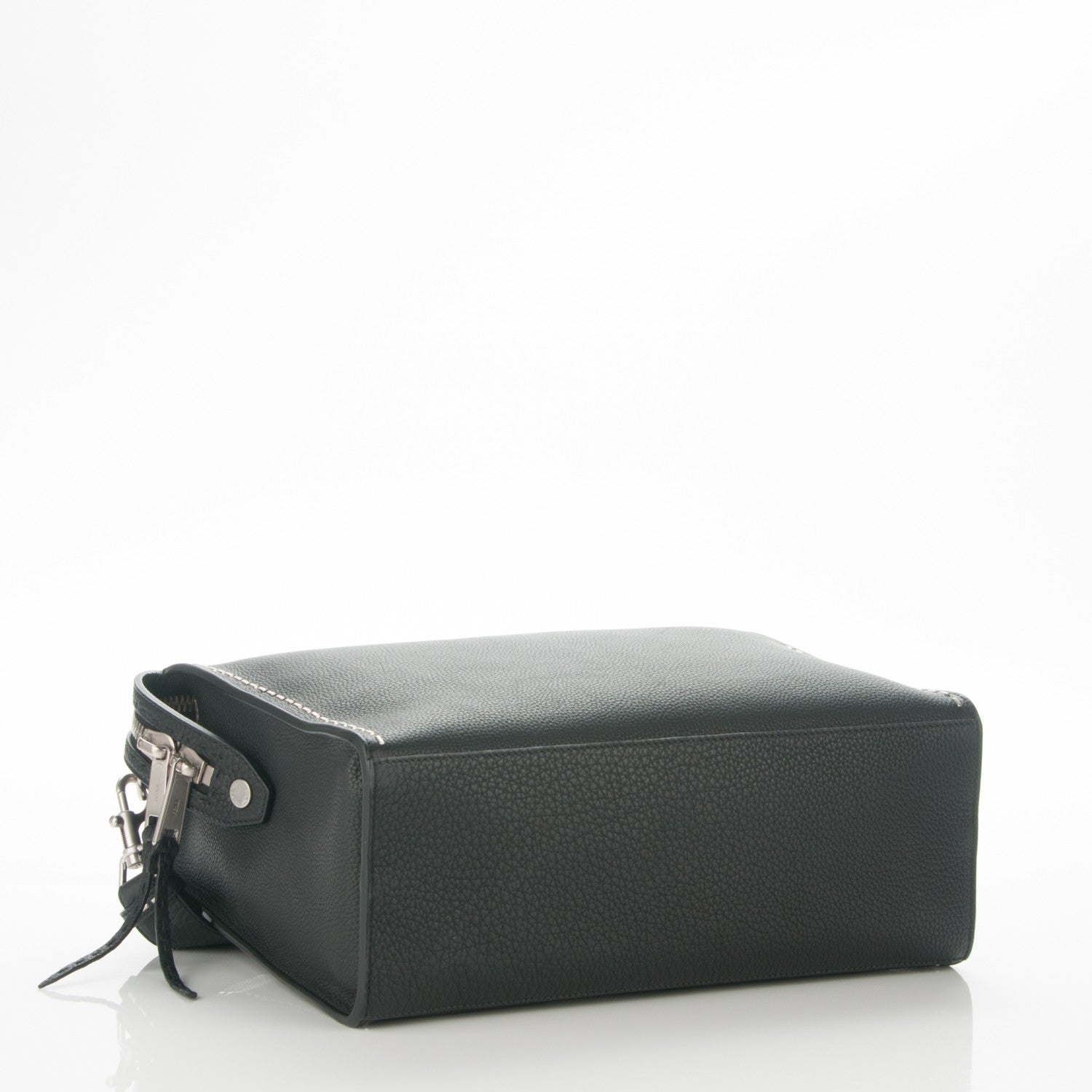 Fendi Calfskin Romano Selleria Messenger Bag Black 4 of 7