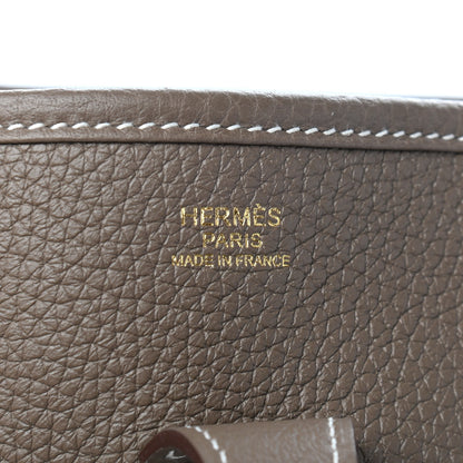 Hermes Taurillon Clemence Evelyne III PM Etoupe 10 of 17