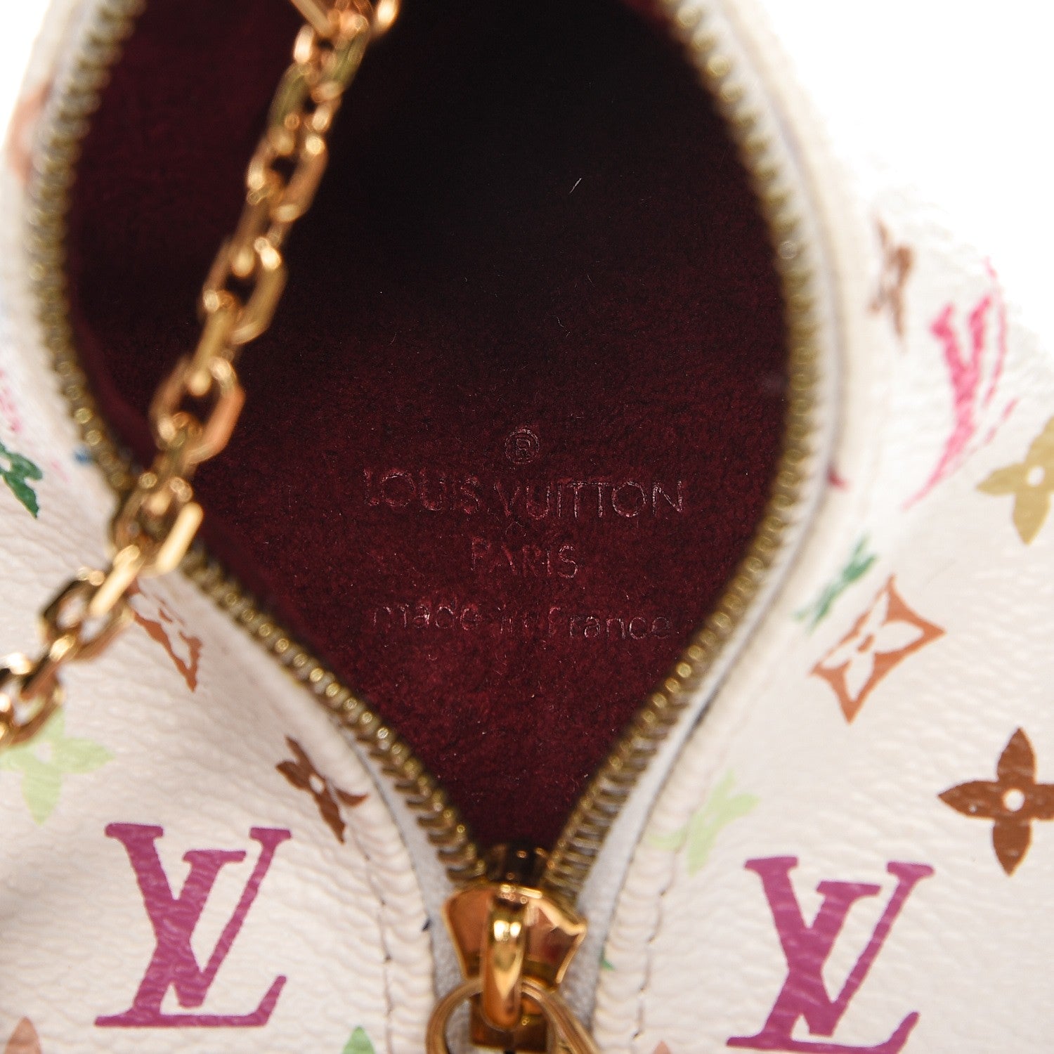 Louis Vuitton Monogram Multicolor Berlingot Coin Purse White 5 of 7