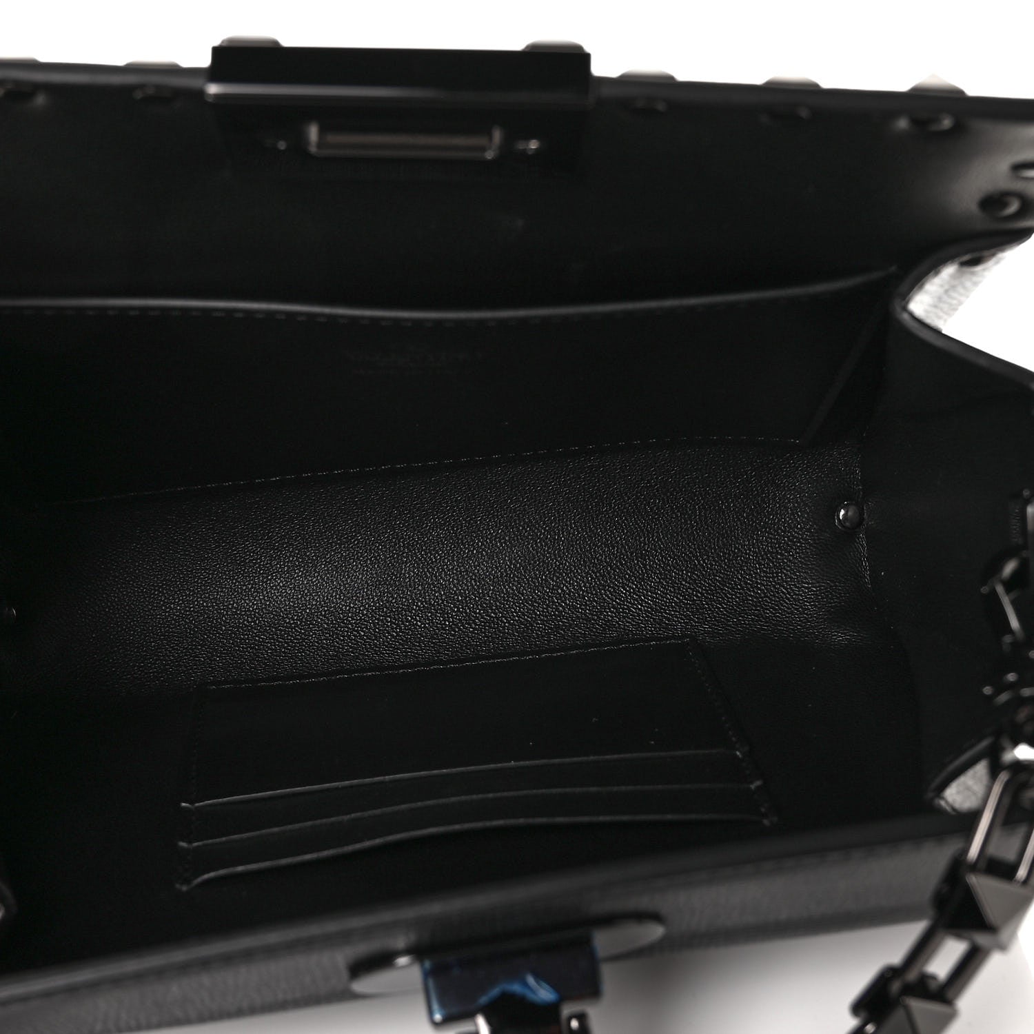 Valentino Garavani Grainy Calfskin Rockstud Clutch Black 4 of 8