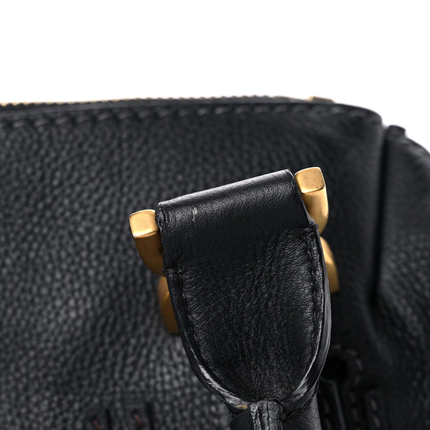 Calfskin Medium Marcie Satchel Black