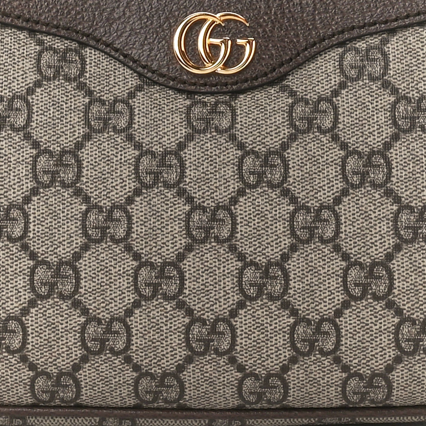 GG Supreme Monogram Textured Dollar Calfskin Small Ophidia Hobo Beige Ebony New Acero
