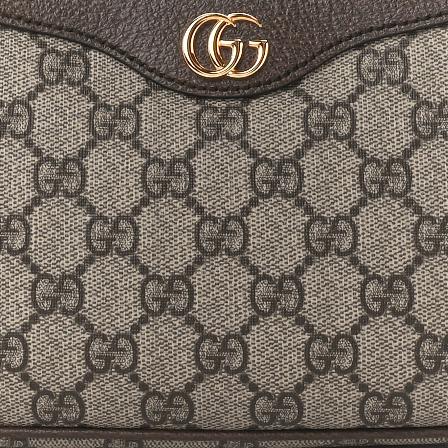 Gucci GG Supreme Monogram Textured Dollar Calfskin Small Ophidia Hobo Beige Ebony New Acero 9 of 12