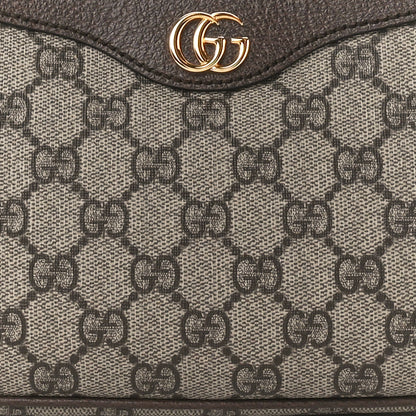 Gucci GG Supreme Monogram Textured Dollar Calfskin Small Ophidia Hobo Beige Ebony New Acero 9 of 12