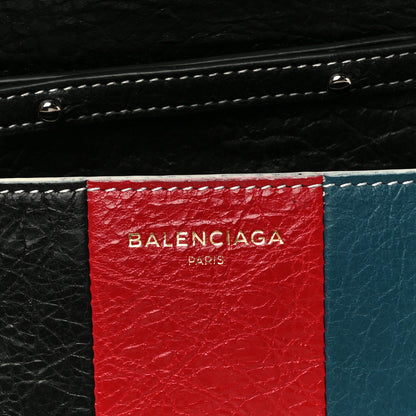 Balenciaga Agneau Arena Multicolore Bazar Chain Shoulder Bag Grey White Black Red Blue 6 of 9