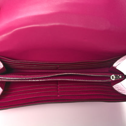 Hermes Shiny Alligator Constance Long Wallet Rose Scheherazade 5 of 13