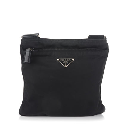 Prada Nylon Vela Flat Messenger Bag Black 1 of 7