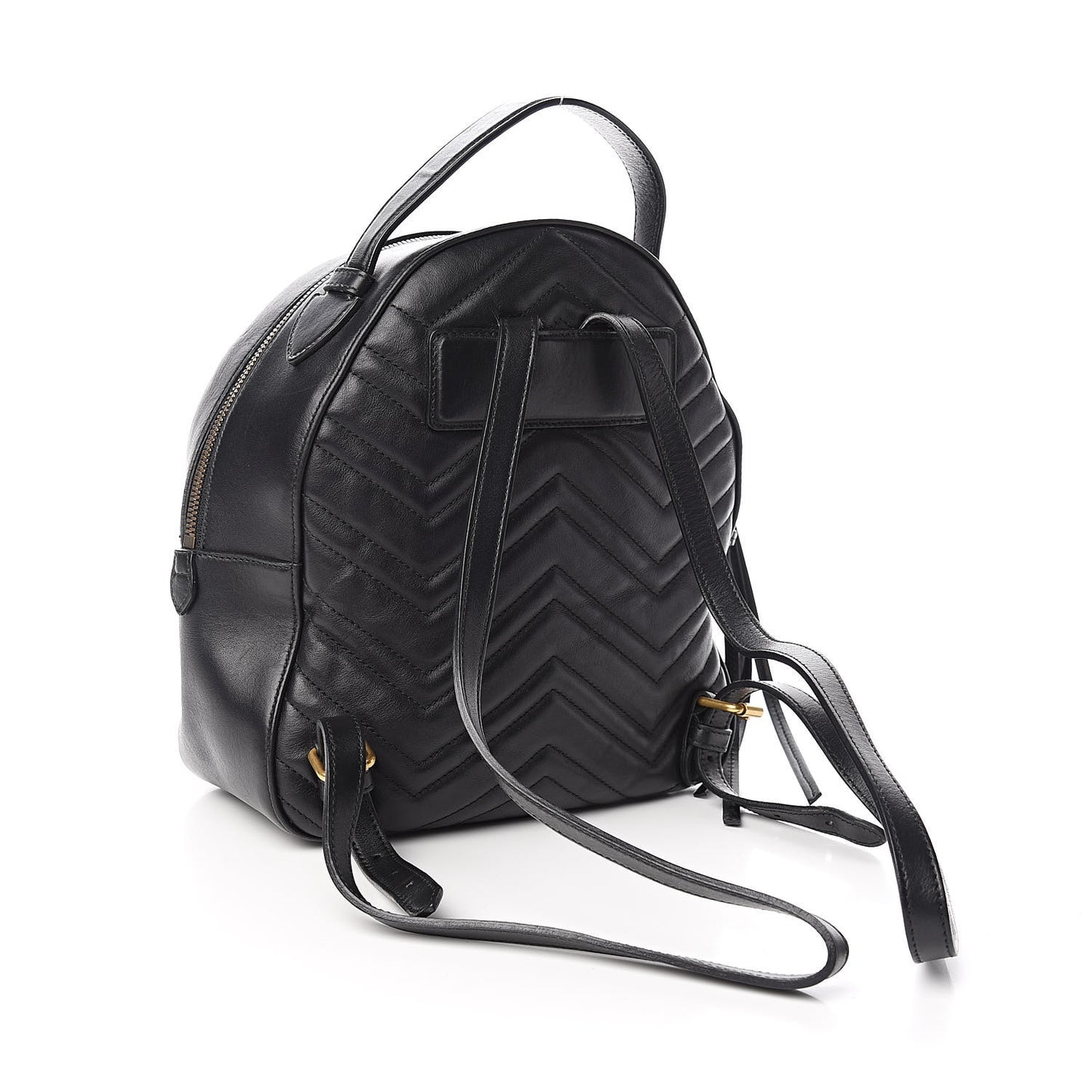 Calfskin Matelasse GG Marmont Backpack Black
