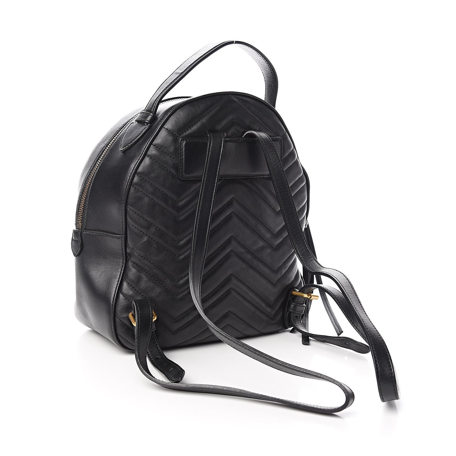 Gucci Calfskin Matelasse GG Marmont Backpack Black 3 of 11