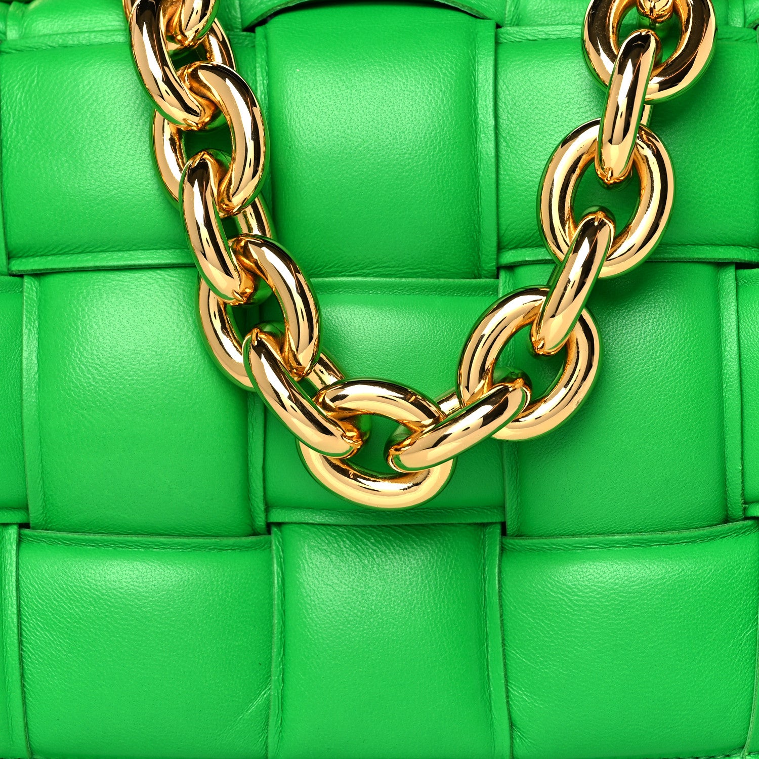 Bottega Veneta Lambskin Maxi Intreccio Padded Chain Cassette Crossbody Bag Parakeet 6 of 8