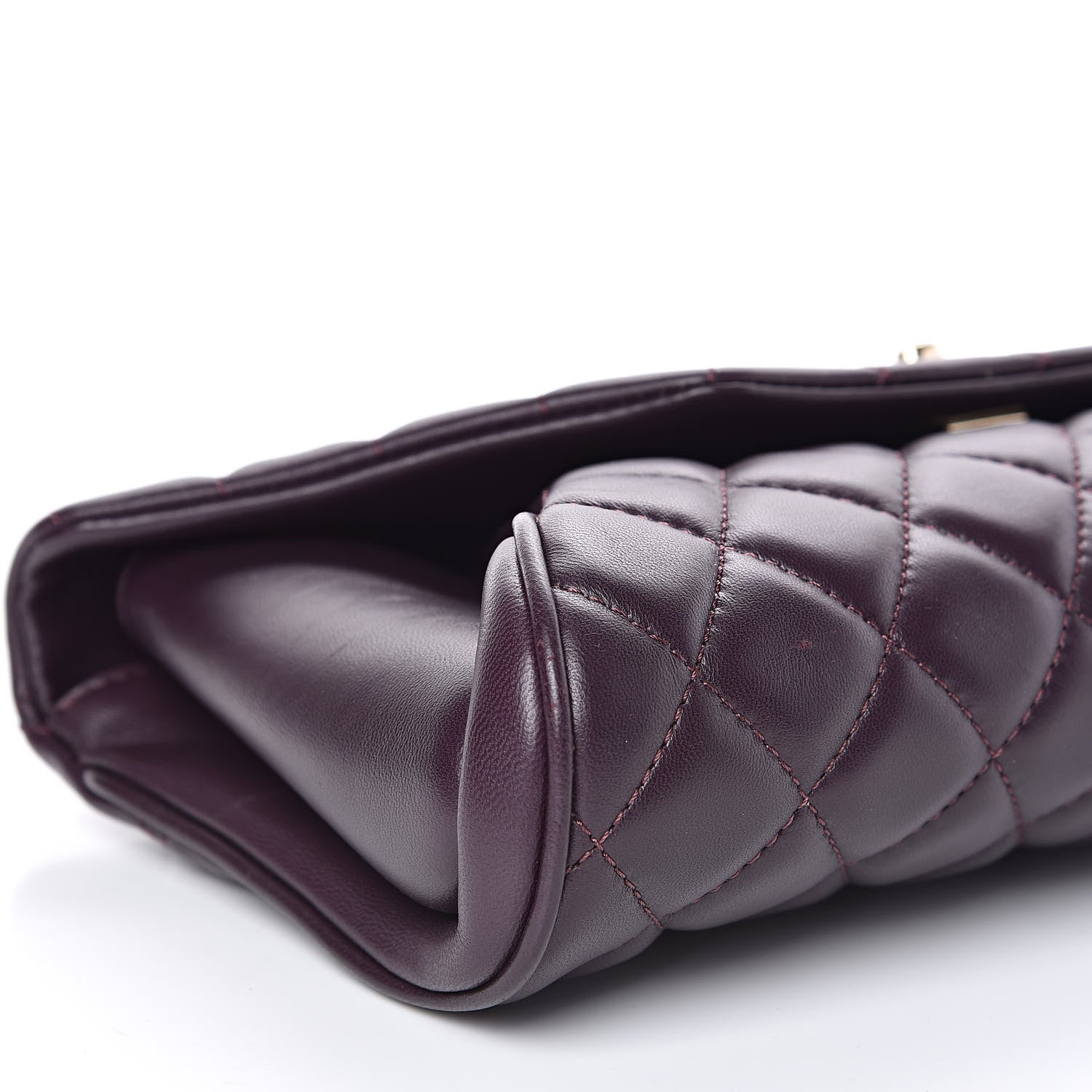 Chanel Lambskin Quilted Fold Up Again Clutch Purple 8 of 13
