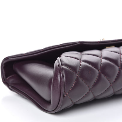 Chanel Lambskin Quilted Fold Up Again Clutch Purple 8 of 13