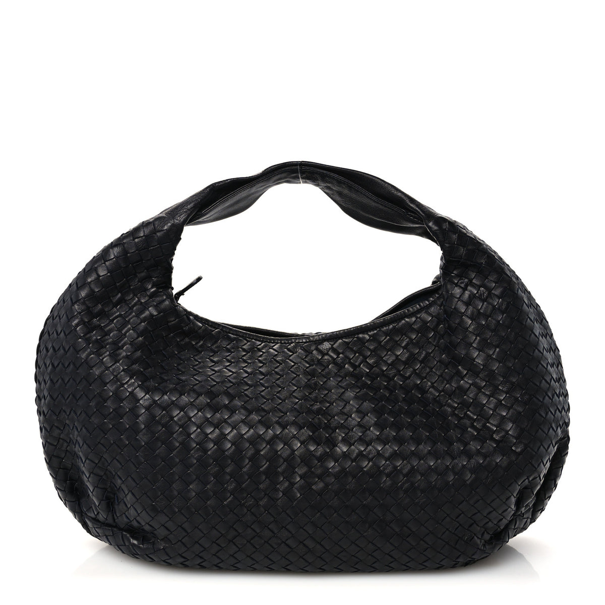 Nappa Intrecciato Large Belly Veneta Hobo Black