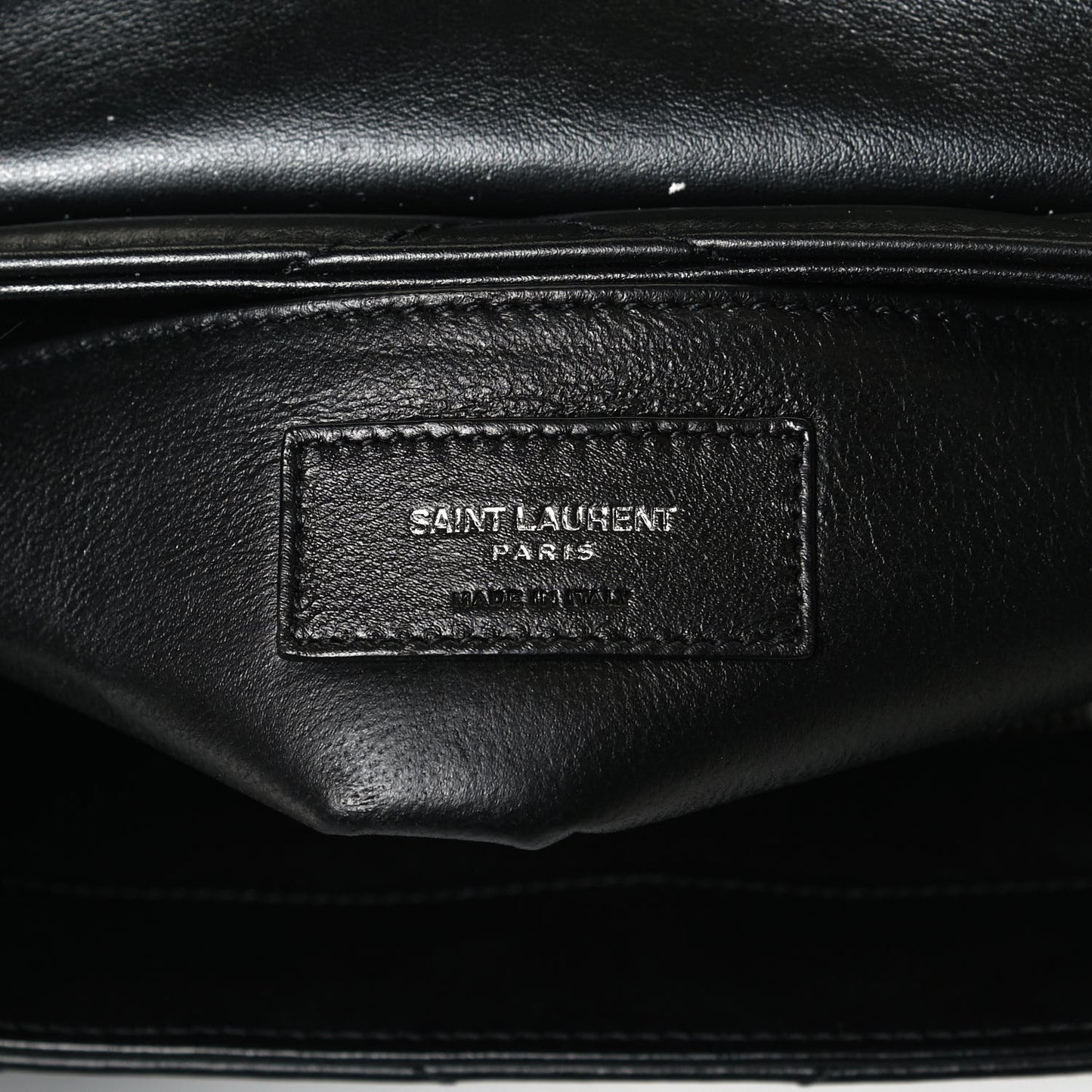 Calfskin Y Quilted Monogram Small Loulou Chain Satchel Black