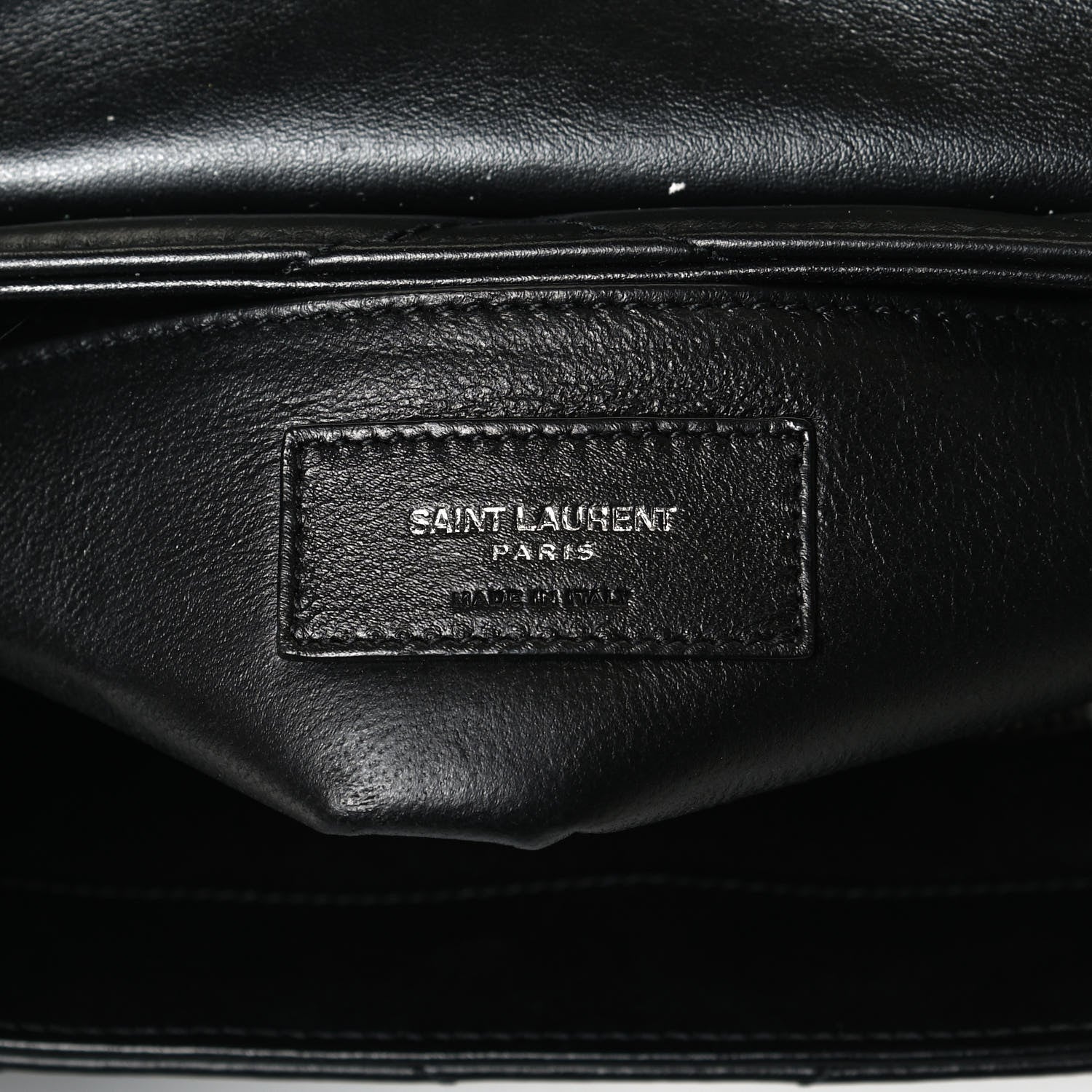 Saint Laurent Calfskin Y Quilted Monogram Small Loulou Chain Satchel Black 7 of 13