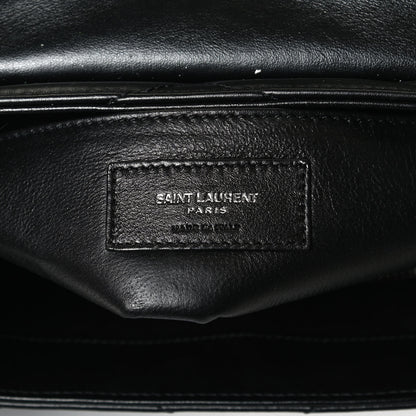 Saint Laurent Calfskin Y Quilted Monogram Small Loulou Chain Satchel Black 7 of 13