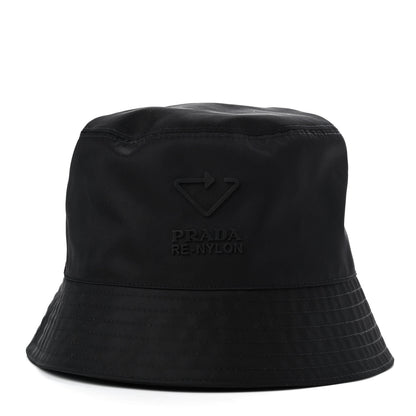 Prada Re-Nylon Saffiano Metal Triangle Logo Mens Bucket Hat L Black 4 of 9