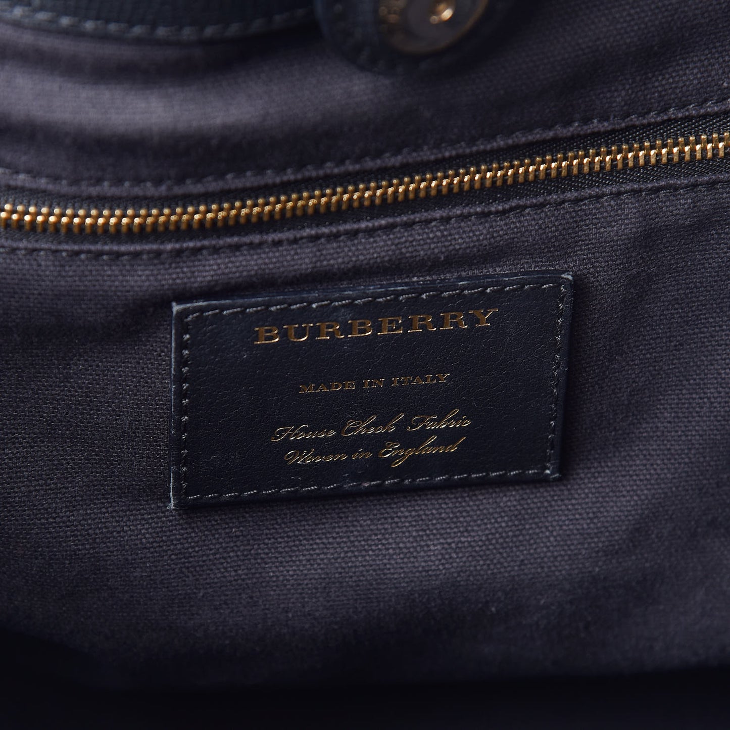 Grainy Calfskin House Check Small Canterbury Black