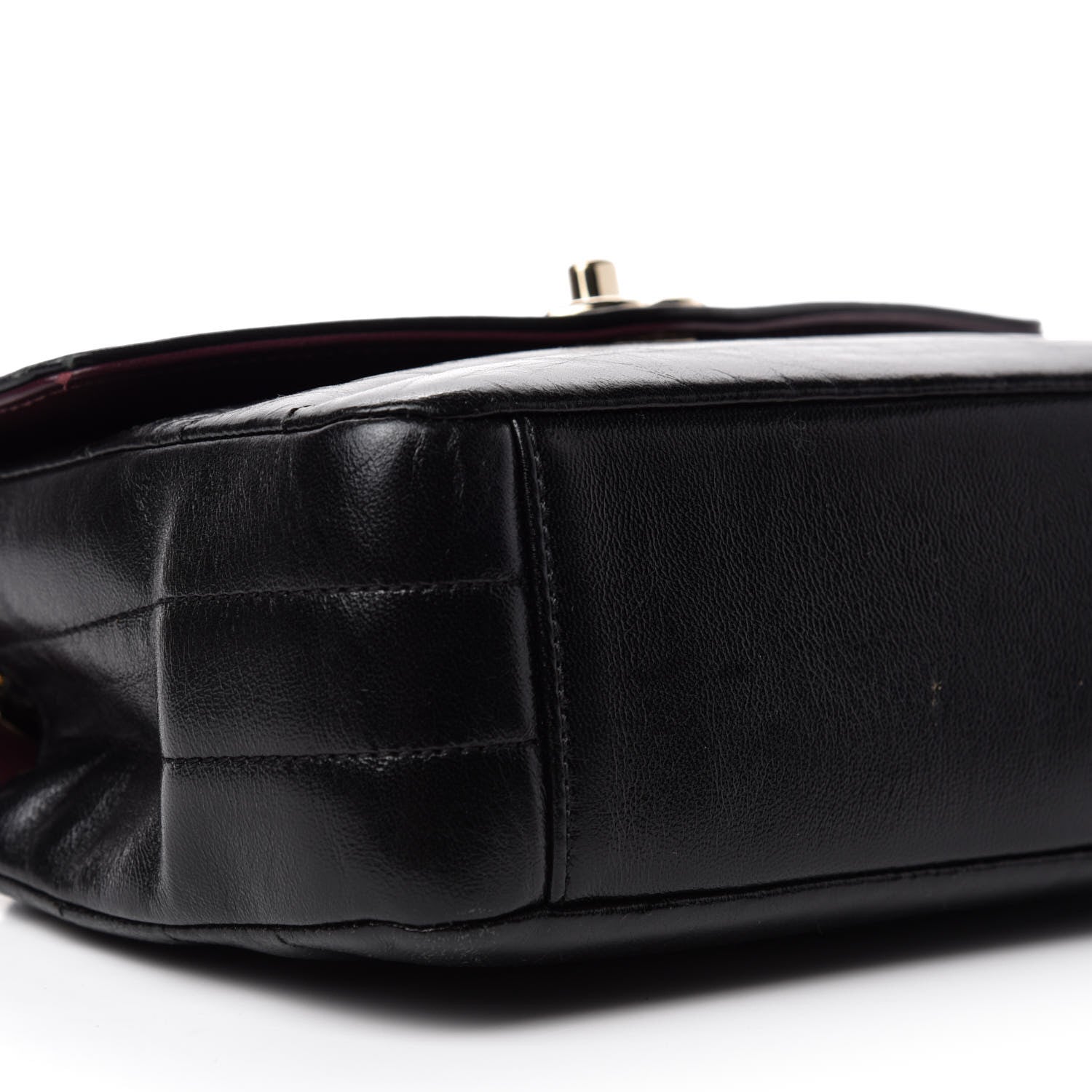 Chanel Shiny Lambskin Quilted Small Chevron Miroir Black 7 of 11