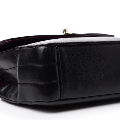 Chanel Shiny Lambskin Quilted Small Chevron Miroir Black 7 of 11