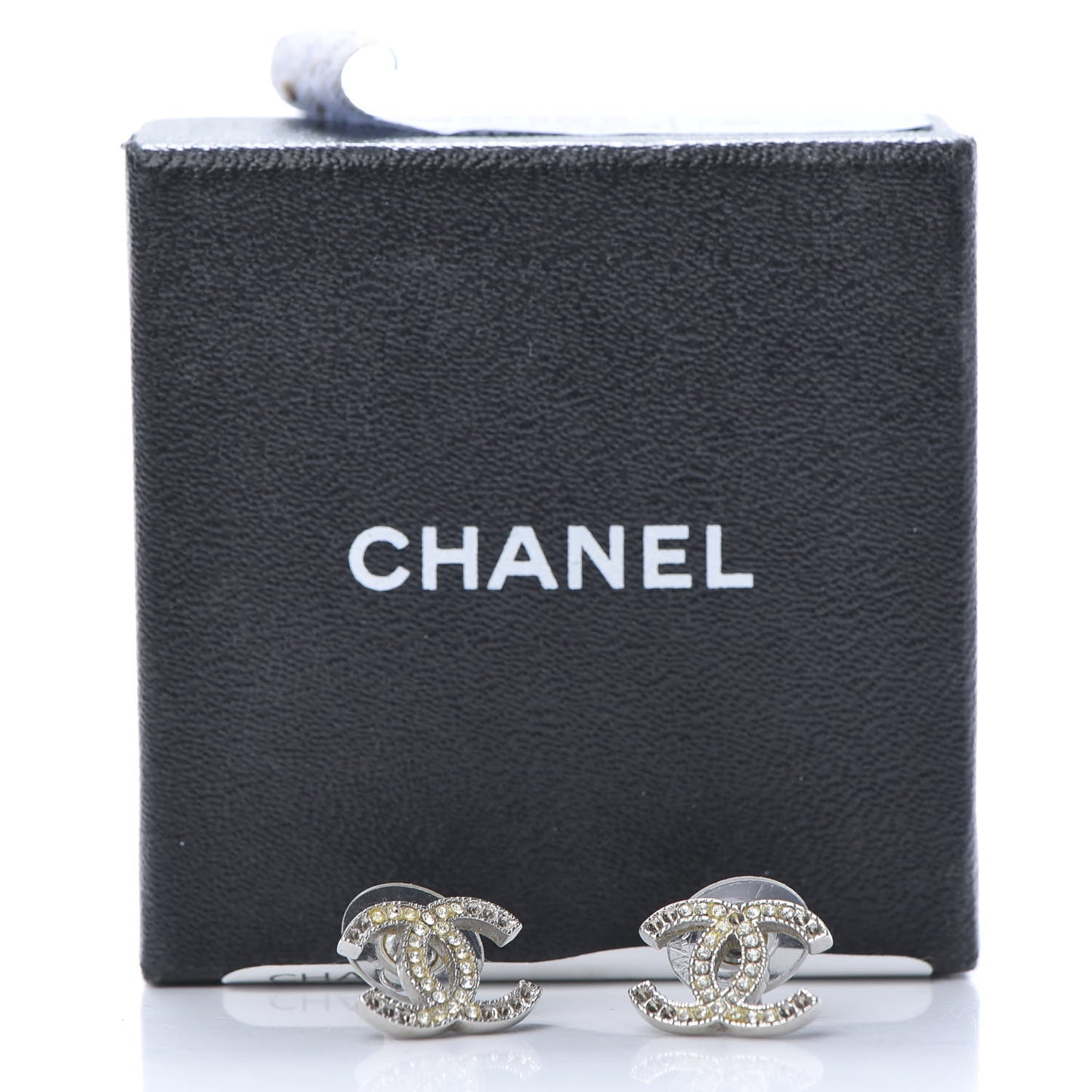 Crystal CC Earrings Silver