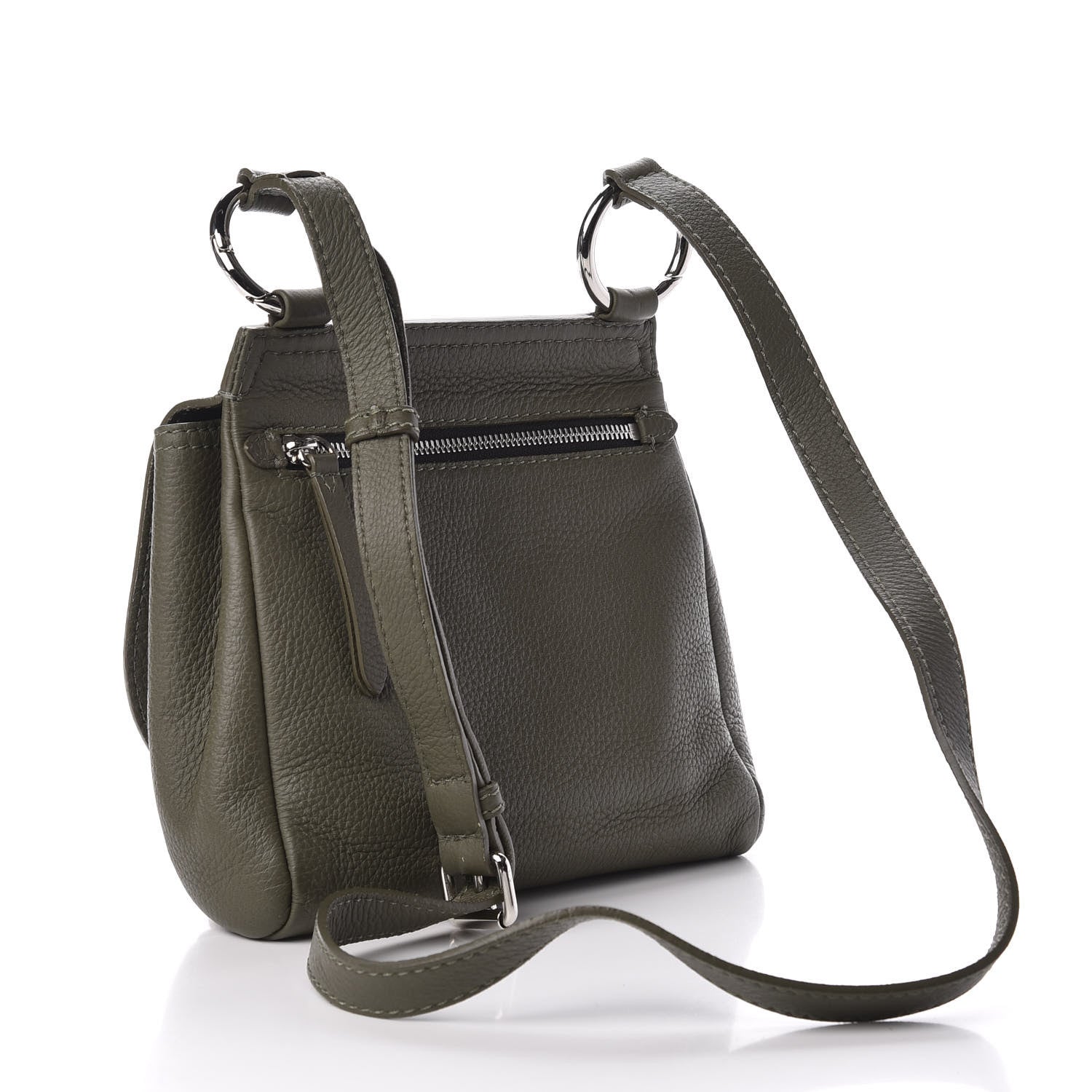 Burberry Soft Grain Calfskin Baby Bridle Saddle Bag Green 3 of 9