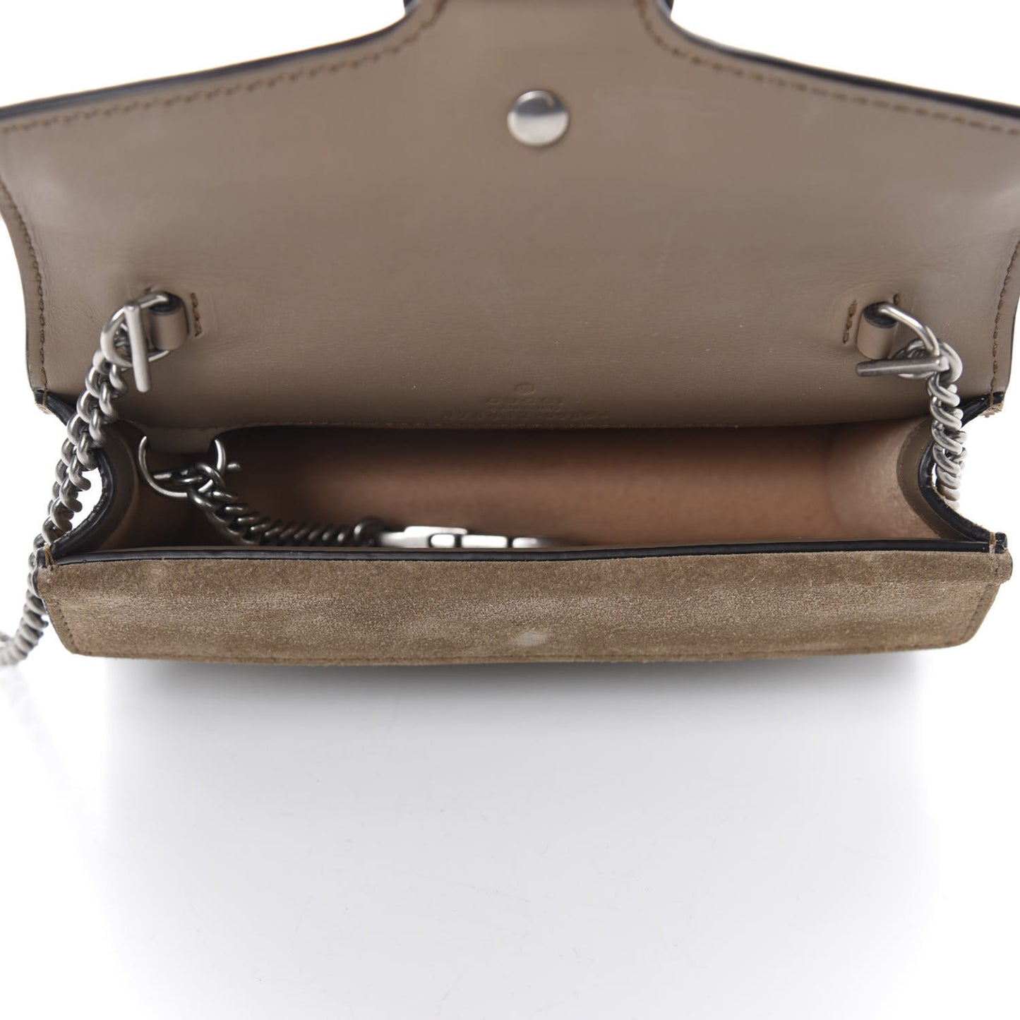GG Supreme Monogram Super Mini Dionysus Shoulder Bag Taupe